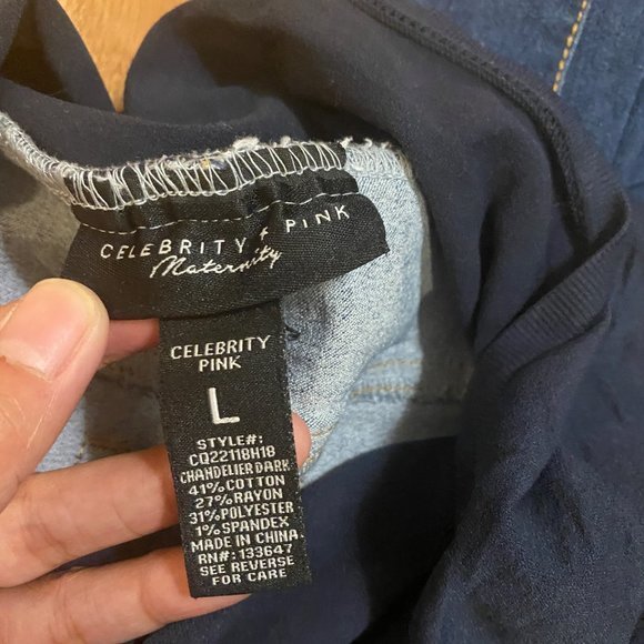 Maternity Dark wash Denim Jeans - Picture 2 of 4